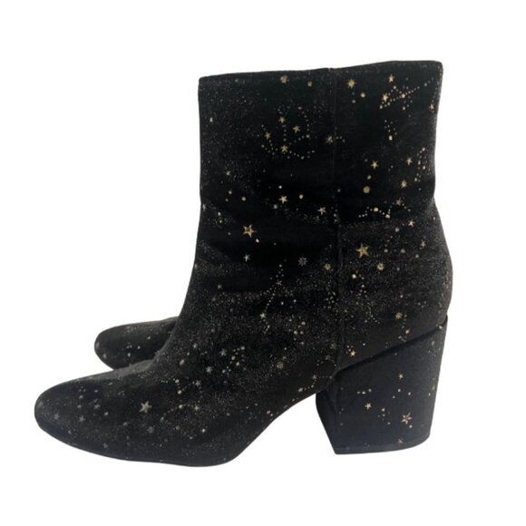 Urban Outfitters Velvet Galaxy Constellation Booties — Size 10 - Picture 1 of 4